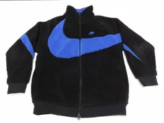 70. NIKE ナイキ BIG Swoosh リバーシブル ボア ジャケット BQ6546-009 BLACK/GAME ROYAL　L【併売品】