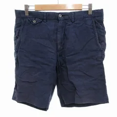 ポロ ラルフローレン POLO RALPH LAUREN 国内正規 STRAIGHT FIT ショートパンツ リネン 30 紺 /UO