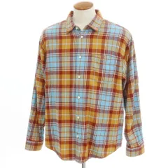 【中古】シュプリーム Supreme 2022年秋冬 Plaid Flannel Shirt コットンフランネル カジュアルシャツ ブラウンxライトブルー【サイズM】【メンズ】のサムネイル