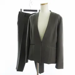 ユナイテッドアローズ A DAY IN THE LIFE UNITED ARROWS セットアップ ジャケット ブレザー ノーカラー パンツ スラックス イージー ロング グレー 40