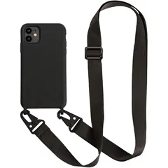 UnnFiko iPhone 16 Pro Maxケース ネックストラップ スマホケース 蛍光色 シリコン アイフォン 16 Pro Max ケース シンプル ソフト 保護カバー 携帯ストラップ 紐付き 斜めがけ (iPhone 16 Pro Max,Bl 1