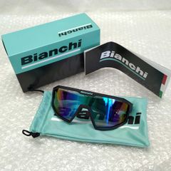 【未使用】Bianchi ビアンキ 一眼フルリム  ロードバイク サングラス Black/Celeste JP213R2901 メンズ