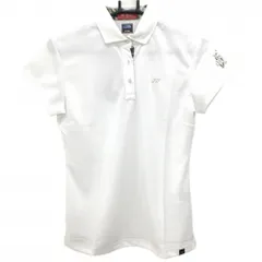 ★値下げ★【新品】ヨネックス 半袖ポロシャツ 白 前立て総柄 COOL レディース M ゴルフウェア YONEX