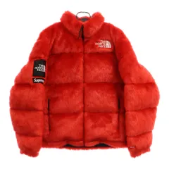 SUPREME (シュプリーム) ×THE NORTH FACE Faux Fur Nuptse Jacket ザノースフェイス ファー ヌプシ ダウンジャケット ブルゾン アウター レッド ND92001I
