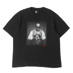 STUSSY ステューシー Tシャツ サイズ:L / Lafayette JONATHAN MANNION DJ CLARK KENT スリック・リック フォト クルーネック Tシャツ / ブラック / コラボ【メンズ】【中古】