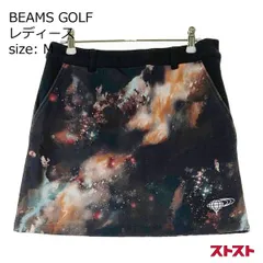 BEAMS GOLF ビームスゴルフ スウェットスカート 総柄 宇宙 ブラック系 M [240101143408]#