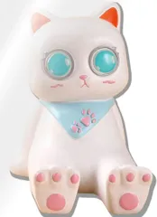 CIOP(シオップ) どうぶつ スマホスタンド スマホ立て かわいい 可愛い おしゃれ フィギュア 卓上 iphone/ipad/タブレットパソコン((ねこ 01) 白猫 ブルー スカーフ)