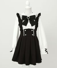 夢展望公式 [新品未使用] ドッキングフリルハートワンピース [ブラック] 他カラー別ページ有 dearmylove ワンピース その他ワンピース（半袖） 535519-03