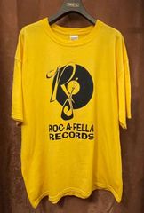 ROC-A-FELLA RECORDS GILDANボディ ロゴプリントTシャツ イエロー XLサイズ