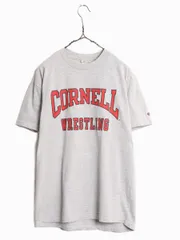 【お得なクーポン配布中!】 90s チャンピオン 2段 カレッジ プリント Tシャツ メンズ L / 90年代 オールド Champion 半袖Tシャツ ヘビーウェイト 霜降り 灰 メキシコ製