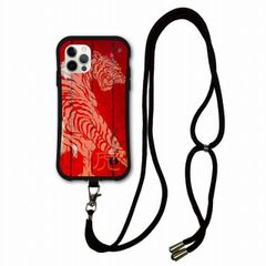 [iPhone13 Mini] iPhoneSE 제2세대 제3세대 i-coron 케이스 스마트폰 숄더 부착 아이폰 15 Pro Max 14 13 12 11 스마트폰 케이스 숄더 타입 측면 보호 내충격 타이거 호랑이 우드조 맨즈