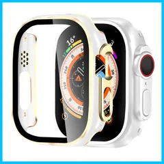 【特価セール】一体型 PC素材 電着ケース ケース ケース Apple Apple アップルウォッチ Watch Watch アップルウォッチ 2色電気メッキ カバー カバー キズ防止 全面保護 日本旭硝子材 強化ガラス 対応 二重構造 49mm ultra/