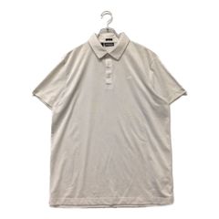 中古 メンズ ジェイリンドバーグ J.LINDEBERG 半袖ポロシャツ L 白 ホワイト 薄手 ストレッチ 通気性 シンプル 総柄のサムネイル