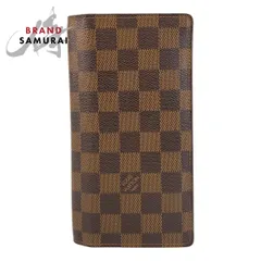 美品 LOUIS VUITTON ルイヴィトン ダミエ ポルトフォイユ ブラザ ブラウン PVC N60017 長財布 ロングウォレット メンズ 410668【中古】