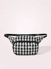 バッグ レディース ウエストバッグ 女性向け シンプルなカジュアルチェック柄 ウエストバッグ、ジッパーと複数のポケット付き