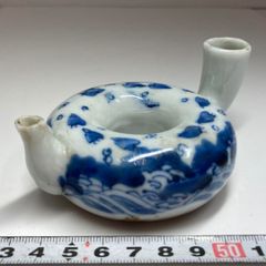 原平 造 染付 魚網文 盃＆染付 山水文 水差し セット - メルカリ