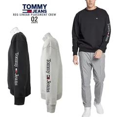 TOMMY JEANSトミージーンズ クルースウェット海外限定 袖ロゴ