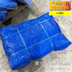 【アウトレット】【未使用】ブルーシート＃3000　イメージブルー　実寸9.7ｍ×14.9ｍ（呼称10ｍ×15ｍ）1枚