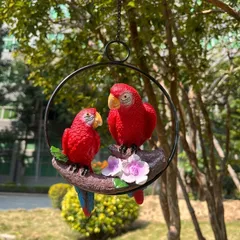 イタリア製オウムのオブジェ 鸚鵡 ゴールド 鳥 インテリア 222-926