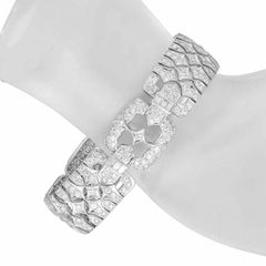 ダイヤモンド(7.57ct)デザイン ブレスレット 16.5cm Pt900 プラチナ【送料無料】【中古】25020147