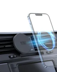 ブラック 車ホルダー Mag-safe Mag-safe 取り付け簡単 Mag-safeアクセサリー 磁力強化 Mag-Safeカーマウント 車載ホルダー 車載ホルダー iphone16 0.1秒瞬間吸着 滑り止め ソフトなシリコン 軽量 小型 超強磁力 シリ