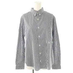 スポーティアンドリッチ SPORTY&RICH 24SS LAppartement取り扱い STRIPE SHIRT シャツ ボタンダウン ストライプ S ネイビー ホワイト /DF スポーティアンドリッチ SPORTY&RICH 24SS LAppartement取り扱い