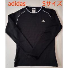adidas プラクティス シャツ S ロンＴ 黒 ブラック USED