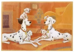 【中古】原画イラストボード 読売新聞 2022年 額絵シリーズ ディズニーキャラクターアートコレクション第11集 101匹わんちゃん