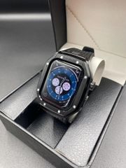 アップルウォッチ バンド apple watch カバー ベルト 44mm 45mm ステンレス クリア series 9 se シリコン ケース 8 7 6 おしゃれ 高級 シルバー 金 ゴールド 黒 ブラック