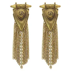 [100mm〜] 最強にゴージャス 重厚感抜群のボリュームピアス エジプト エスニック ジプシー ベリーダンス 映画 劇団 パーティ CL-004-GD