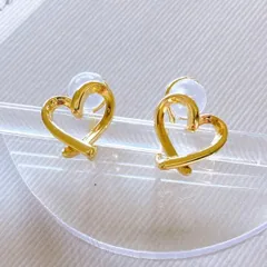 【新品】オープンハート　イヤークリップ　ゴールド　イヤリング