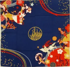 【中古】タオル・手ぬぐい(キャラクター) [単品] 集合 風呂敷 「PS4ソフト 大神 絶景版 幸つつみ」 同梱特典