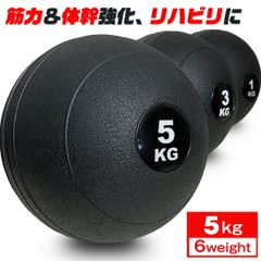 KaRaDaStyle メディシンボール 5kg スラムボール ウェイトボール PVC ソフト 体幹 インナーマッスル トレーニング ボール 筋トレ 球技 陸上 エクササイズ 筋トレ器具 室内 跳ねない 非バウンド (プレーン)