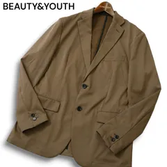 【美品】BEAUTY&YOUTH ユナイテッドアローズ 通年 ストレッチ★ アンコン テーラード ジャケット ブレザー Sz.L メンズ