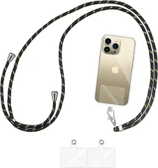 【3個セット】[AOKKR] スマホストラップ ショルダーストラップ 1本+透明タグパッチ3枚入り　★新古品