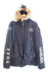 バンソン VANSON N-3B 刺繍 スカル ジャケットフライトジャケット  XXL ジャケット ブラック 3Lサイズ 103MT-2496