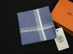 ❤未使用品❤ハンカチ HERMES SELLIER ライトブルー エルメス 綿 ❤未使用品❤ハンカチ HERMES SELLIER ライトブルー エルメス 綿