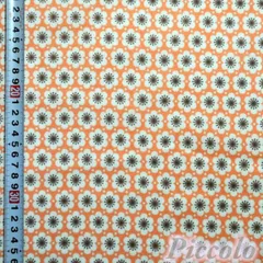 USAコットン　Robert Kaufman　ネル生地起毛　小花　ライトオレンジ　約53cm×約50cm（カット済）　FB-2405