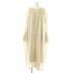 アーバンリサーチ ドアーズ URBAN RESEARCH DOORS 23SS ボイルギャザーフレンチスリーブ ワンピース ロング 前開き コットン M ベージュ /NR ■OS