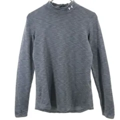 アンダーアーマー トレーニング 長袖 ウェア MD グレー系 UNDER ARMOUR ハイネック Tシャツ 裏起毛 メンズ 古着 【240416】