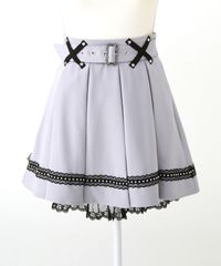 夢展望公式 [新品未使用] ボックスタックスタッズスカート [グレー] 他カラー別ページ有  スカート フレア（ミニ） 535735-01