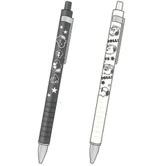 【1個】スヌーピー SNOOPY ロックンロールシリーズ ボールペン 0.7 ES545A/ブラック ES545B/ホワイト クツワ 2025年6月 女の子 かわいい 文房具