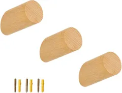 MaT store ウォールハンガー フック 壁 ハンガーフック 壁掛け(ナチュラル,  8cm)