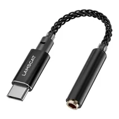 【数量限定】LAMSCAT タイプC イヤホン変換 アダプタ Type-C イヤホンジャック音量調節 ポータブル iPad pro Google Pixel Xperia Samsung Galaxy などのType-Cポートのデバイスに対応 (384KHz/
