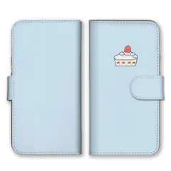 Galaxy A20 SC-02M SCV46  ケース 手帳型 ギャラクシーA20  スマホケース 携帯ケース ショートケーキ ケーキ 苺 スイーツ デザート 可愛い シュール 面白い シンプル イラスト カラー02