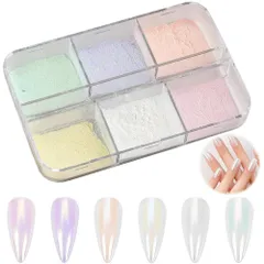 オーロラパウダー ミラーパウダー 6色 ネイルパウダー 光沢 ネイルアート レジン ジェルネイル ミラーネイル パウダー オーロラネイル ネイルグリッターパウダー ネオンパウダー オーロラシェルパウダー ネイルサロン ネイルパーツ 自宅DIY 手芸 装飾 収納