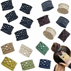 Bセット 18本セット ヘアゴム,BetterJonny 跡がつかないヘアゴム 髪ゴム 韓国風 ヘアゴム おしゃれ 高弾性 ヘアアクセサリーレディース 簡約 無地 エレガント 黒 6本 6色 6本 3色6本