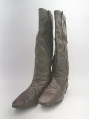 ■ ⊇ FABIO RUSCONI ファビオルスコーニ フラット ロング ブーツ サイズ37 ブラウン レディース E  【1506190004624】