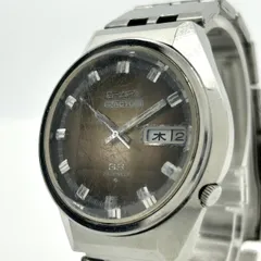 稼働品 デッドストック 廃盤 SEIKO 5ACTUS セイコー ファイブアクタス 6106-7690 腕時計 自動巻き メンズ 23石 SS デイデイト カレンダー ブラウン文字盤 シルバー ビンテージ アンティーク レトロ クラシック ビジネス G4