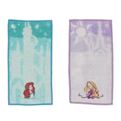 丸眞 ハーフハンカチ ポケットタオル 2枚組 ディズニープリンセス シャイニーキャッスル ハンカチ 入園入学グッズ 入園入学準備 保育園 幼稚園 小学校 女の子 キャラクター 2065040900